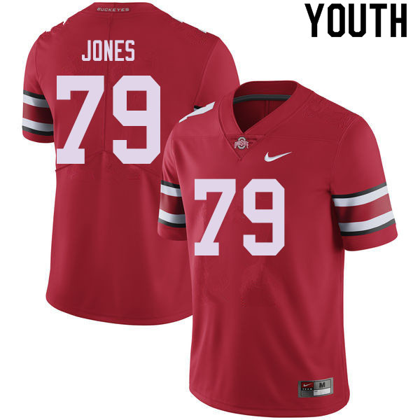 Youth #79 Dawand Jones Ohio State Buckeyes College Football Jerseys Sale-Red